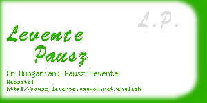 levente pausz business card